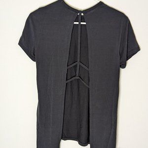 Solemio Black Backless Tee